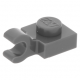 LEGO lapos elem 1x1 vízszintes fogóval, sötétszürke (61252)